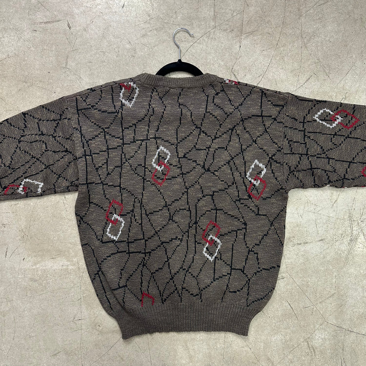 JERSEY BROWN RED PRINT