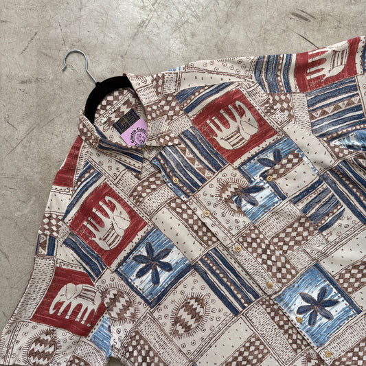 CAMISA BEIGE PRINT FARKS