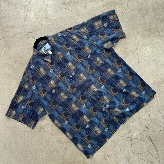 CAMISA HAWAIANA BLUE AFCO