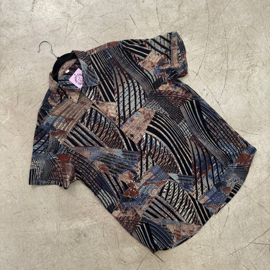 CAMISA PRINT RAYAS BLACK