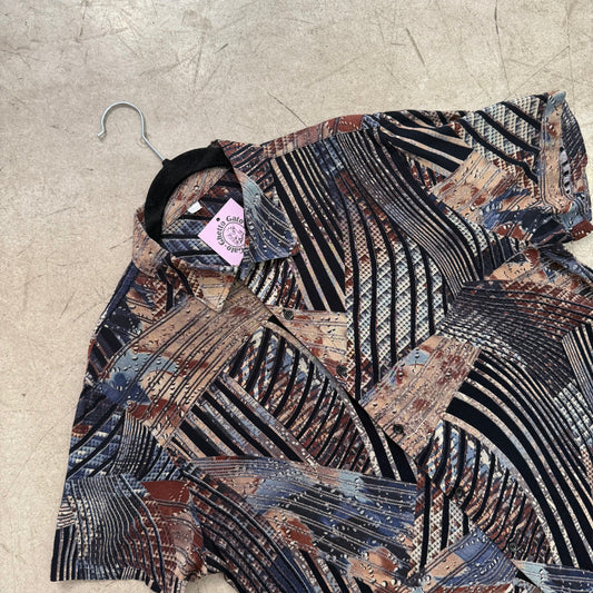 CAMISA PRINT RAYAS BLACK