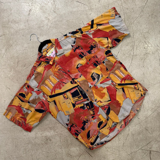 CAMISA ORANGE PRINT MARIOS