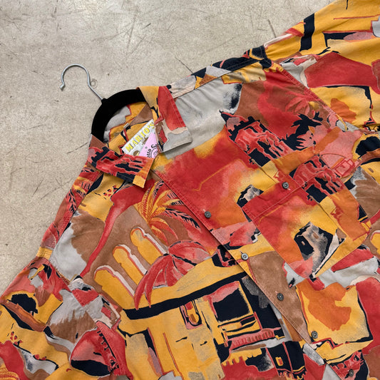 CAMISA ORANGE PRINT MARIOS