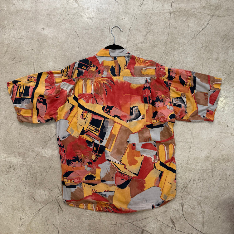 CAMISA ORANGE PRINT MARIOS