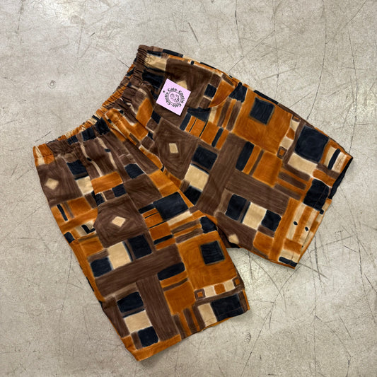 SHORT FLUIDO PRINT BROWN
