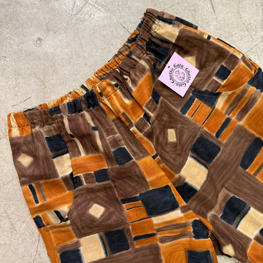 SHORT FLUIDO PRINT BROWN