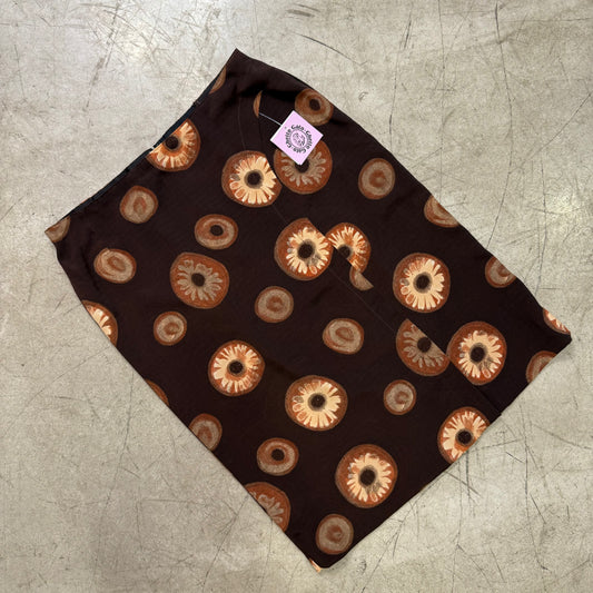 FALDA BROWN PRINT HANDMADE