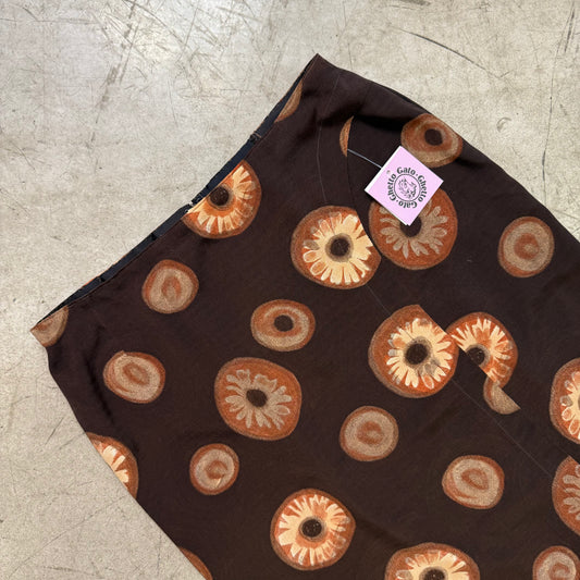 FALDA BROWN PRINT HANDMADE