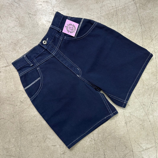 ROLLY DUNKELBLAUE BERMUDASHORTS MIT NÄHTEN