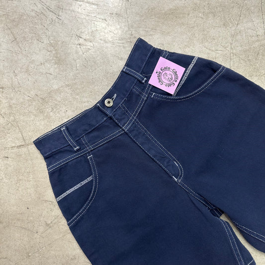 ROLLY DARK BLUE BERMUDA SHORTS WITH SEAMS