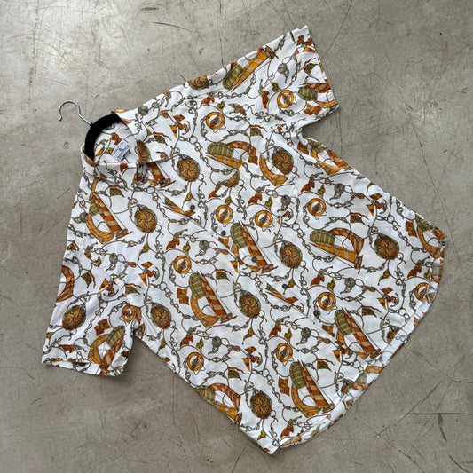 CAMISA WHITE ORANGE NAVY