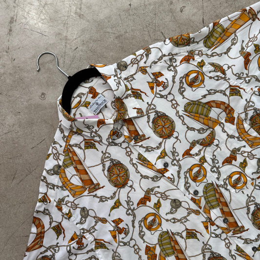 CAMISA WHITE ORANGE NAVY