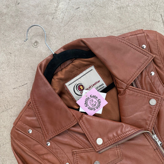 SCHWARZER BOMBERJACKE AUS FARBIGEM LEDER VON STADLER