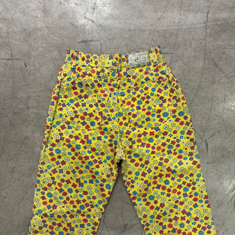 YELLOW FLORAL PANTS