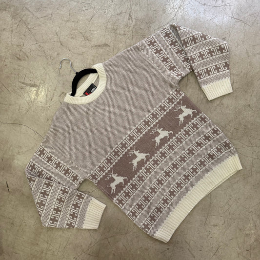 BLAUER MOHAIR-PULLOVER