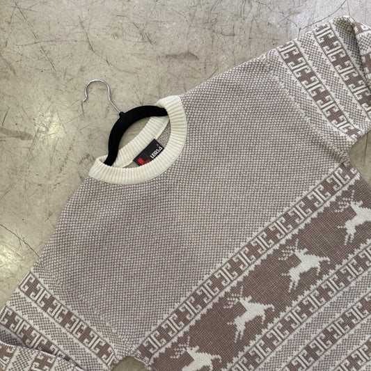 BLAUER MOHAIR-PULLOVER