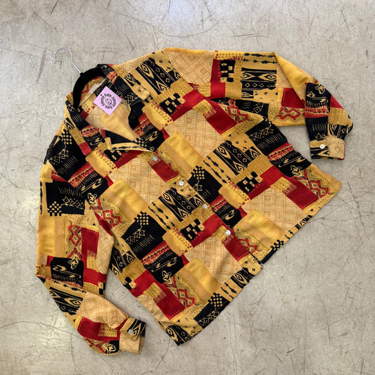 CAMISA YELLOW RED BLACK HANDMADE