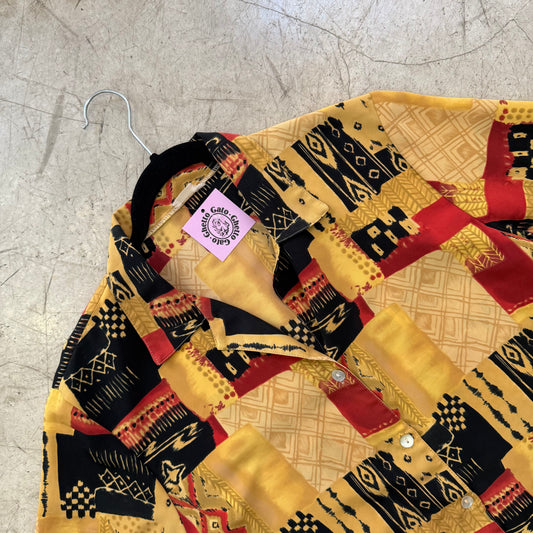 CAMISA YELLOW RED BLACK HANDMADE