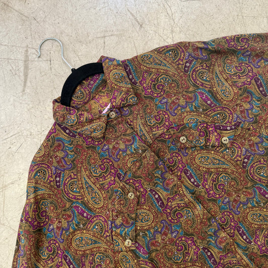 CAMISA 70s PAISLEY BROWN