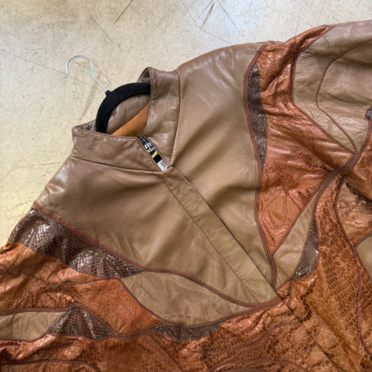 BOMBER PIEL BROWN SERPIENTE