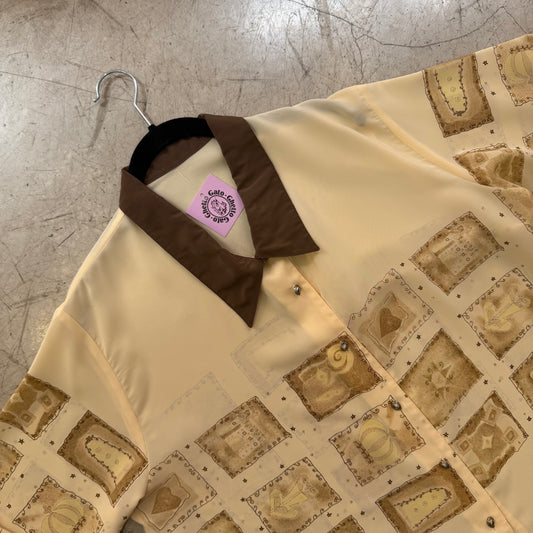 GELBES CHIFFON-VALENTINSTAGSHEMD