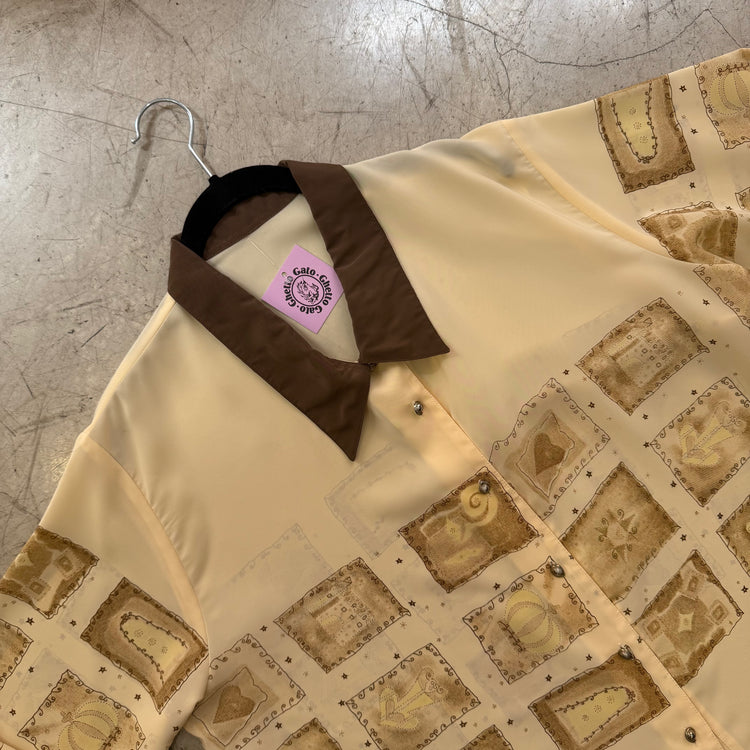 GELBES CHIFFON-VALENTINSTAGSHEMD