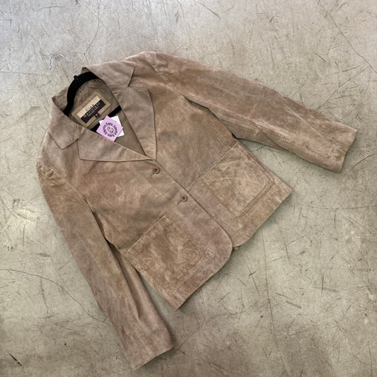 BLAZER PIEL ANTE BEIGE GINA MARIOLANO