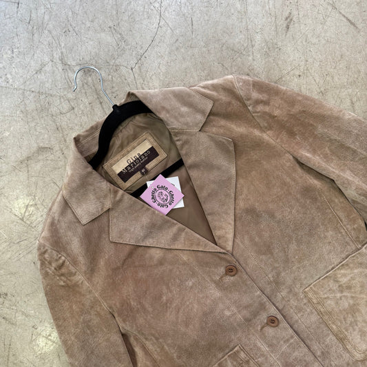 BLAZER PIEL ANTE BEIGE GINA MARIOLANO