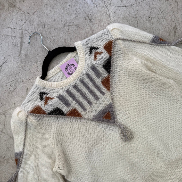 JERSEY WHITE LUREX GREY