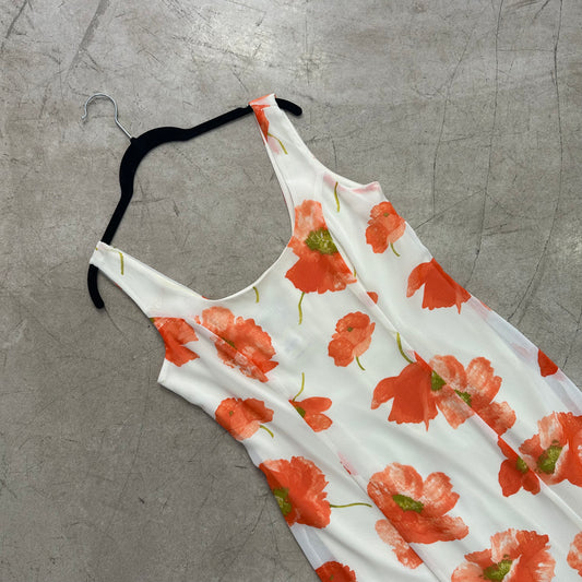 WHITE FLOWERS TAPIOCA DRESS
