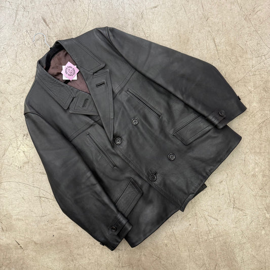 BLAZER PIEL CUERO BLACK 70s