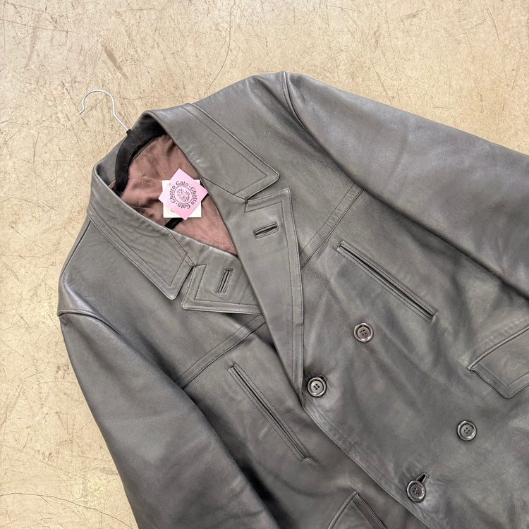 BLAZER PIEL CUERO BLACK 70s