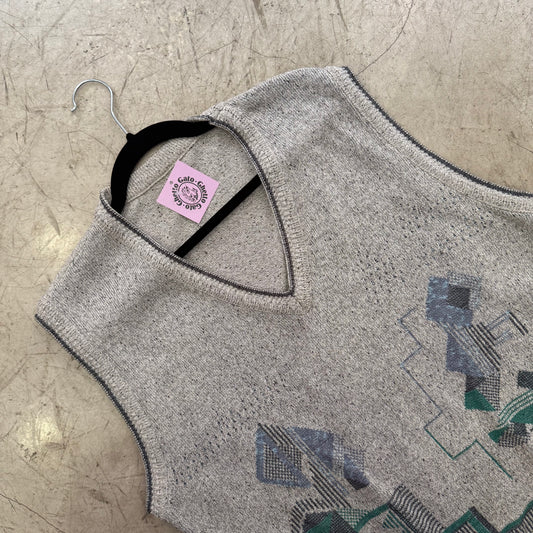 CHALECO JERSEY GREY PRINT