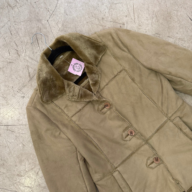 CHAQUETA Y2K PELO BEIGE
