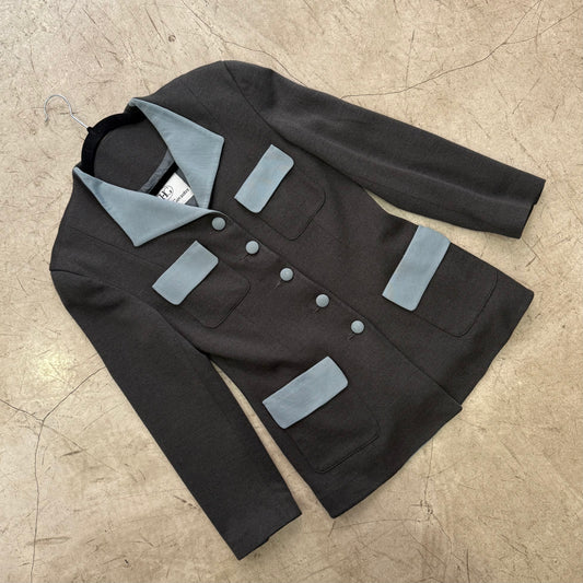 CHAQUETA BLAZER GRIS HERMES GOVANTES