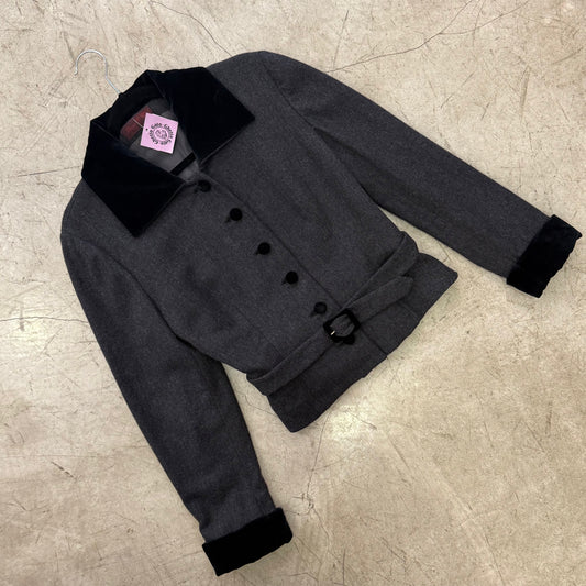 CHAQUETA BLAZER GRIS LANA MANUEL ORTUÑO