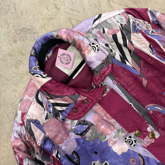SKI JACKET PURPLE PRINT PINK