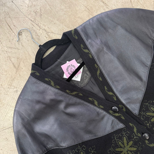 BOMBER PIEL PUNTO NEGRA TORRAS