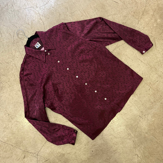 CAMISA GRANATE RASO FLORAL YESSICA