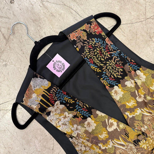 CHALECO BLACK BEIGE FLORAL