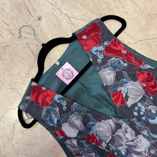 CHALECO GREEN GREY FLORAL