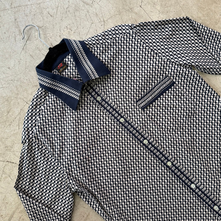 CAMISA MARINO BEIGE PRINT