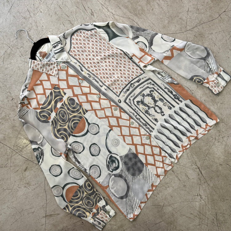 CAMISA BEIGE PRINT VECHY