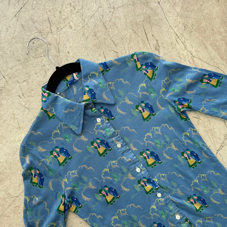 CAMISA BLUE 70s FLORAL