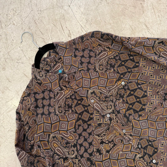 CAMISA SEDA BROWN PRINT HATICO