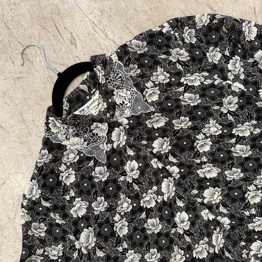 CAMISA BLACK GASA FLORAL