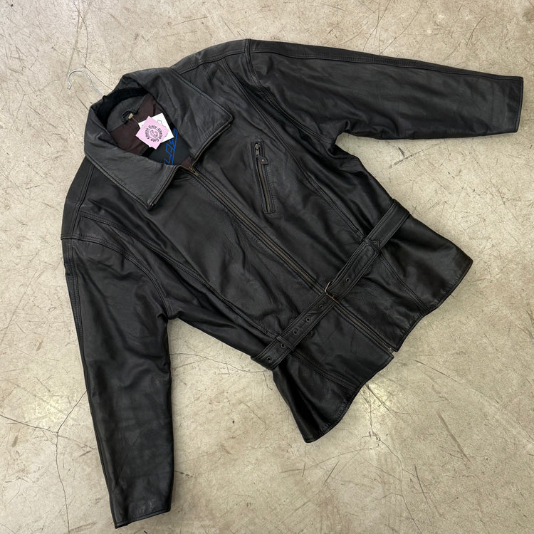 BOMBER PERFECTO LEATHER JACKET BLACK