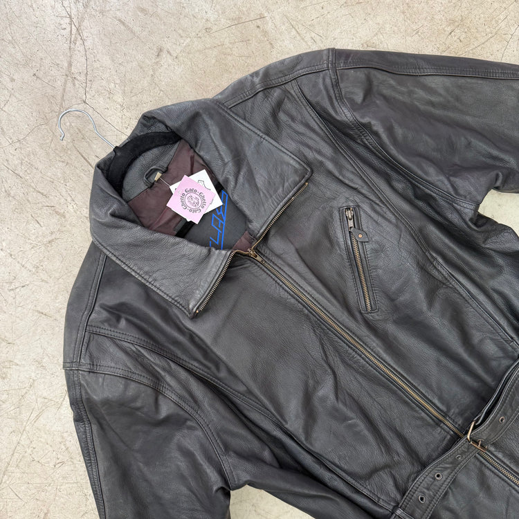 BOMBER PERFECTO LEATHER JACKET BLACK