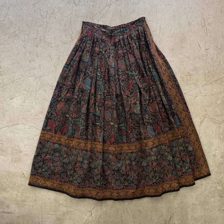 FALDA BROWN PRINT FLORAL