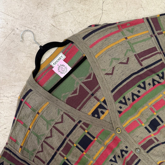 JERSEY CÁRDIGAN BROWN MULTICOLOR